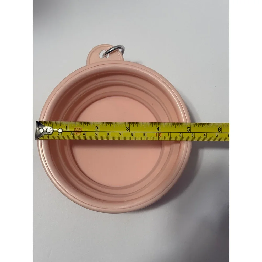 4 Collapsible Silicone Dog Bowl Cat‎ Bowl Food Water Travel Bowl with Carabiner